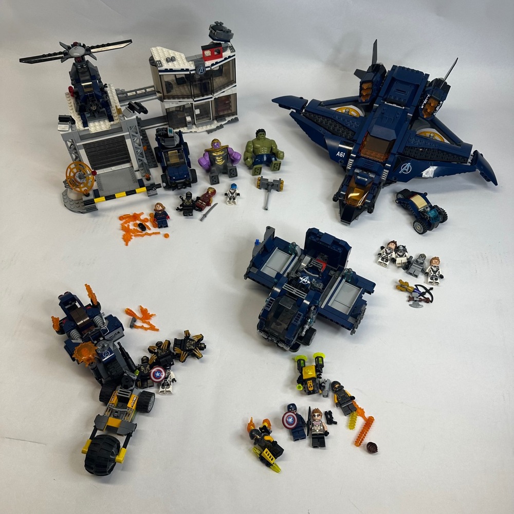 LEGO Marvel Avengers Lot 76131 76143 76123 76126 Incomplete Thanos Hulk Iron Man